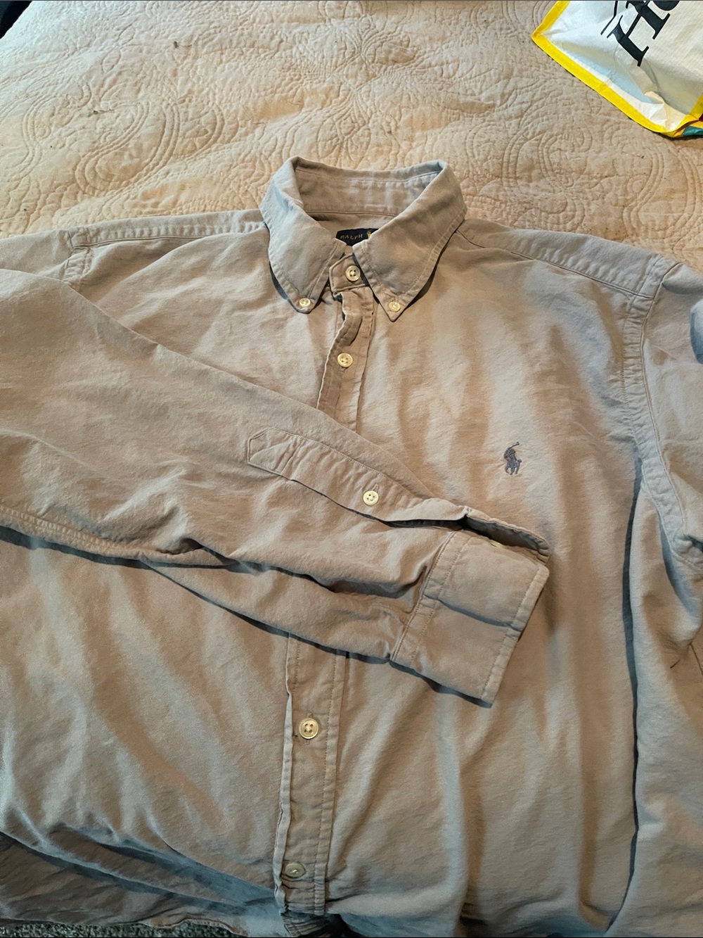 Polo by Ralph Lauren Casual Button-Down Shirt in Light Gray